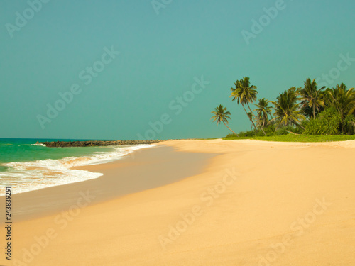 Hikkaduwa sandy beach, Sri Lanka.