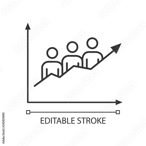 Website traffic linear icon