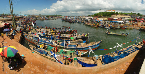 Elmina fishing fleet in Ghana 