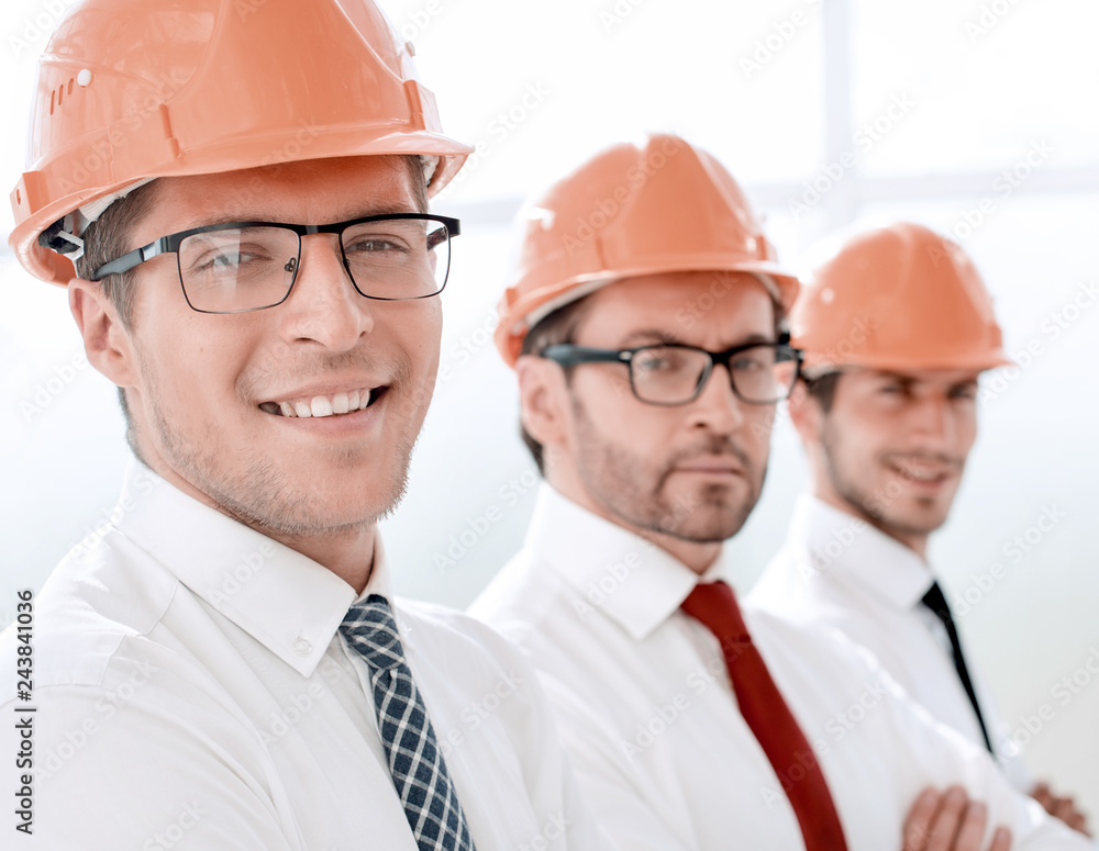 close up.group of professional architects close up.group of professional architects