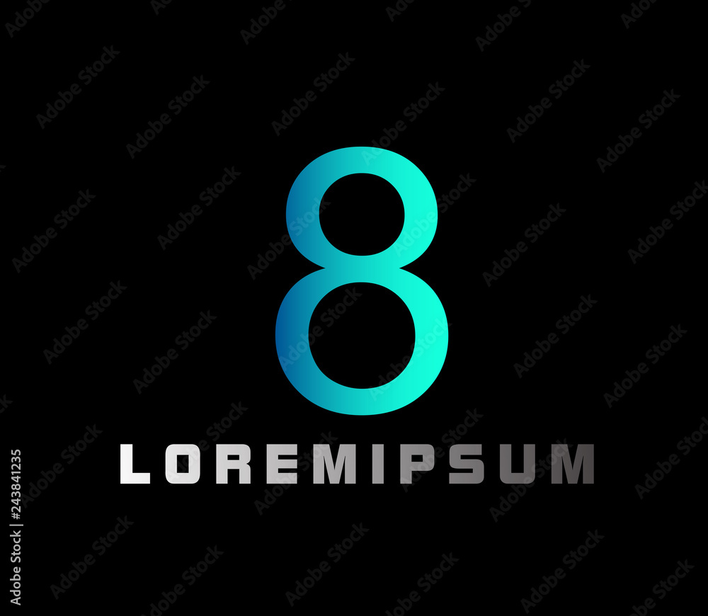 eight number logo icon eight number logo icon