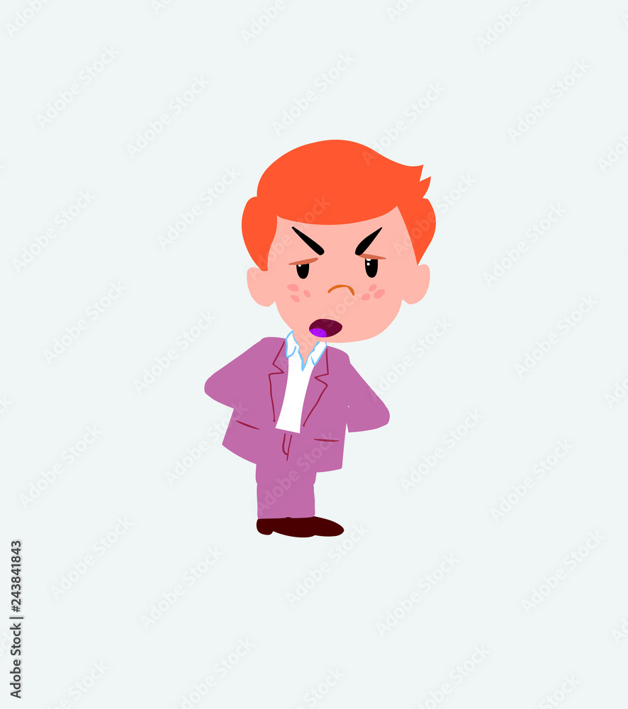 Businessman in casual style is slightly angry. Businessman in casual style is slightly angry.