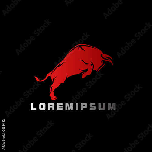 Canvas Print red bull logo icon