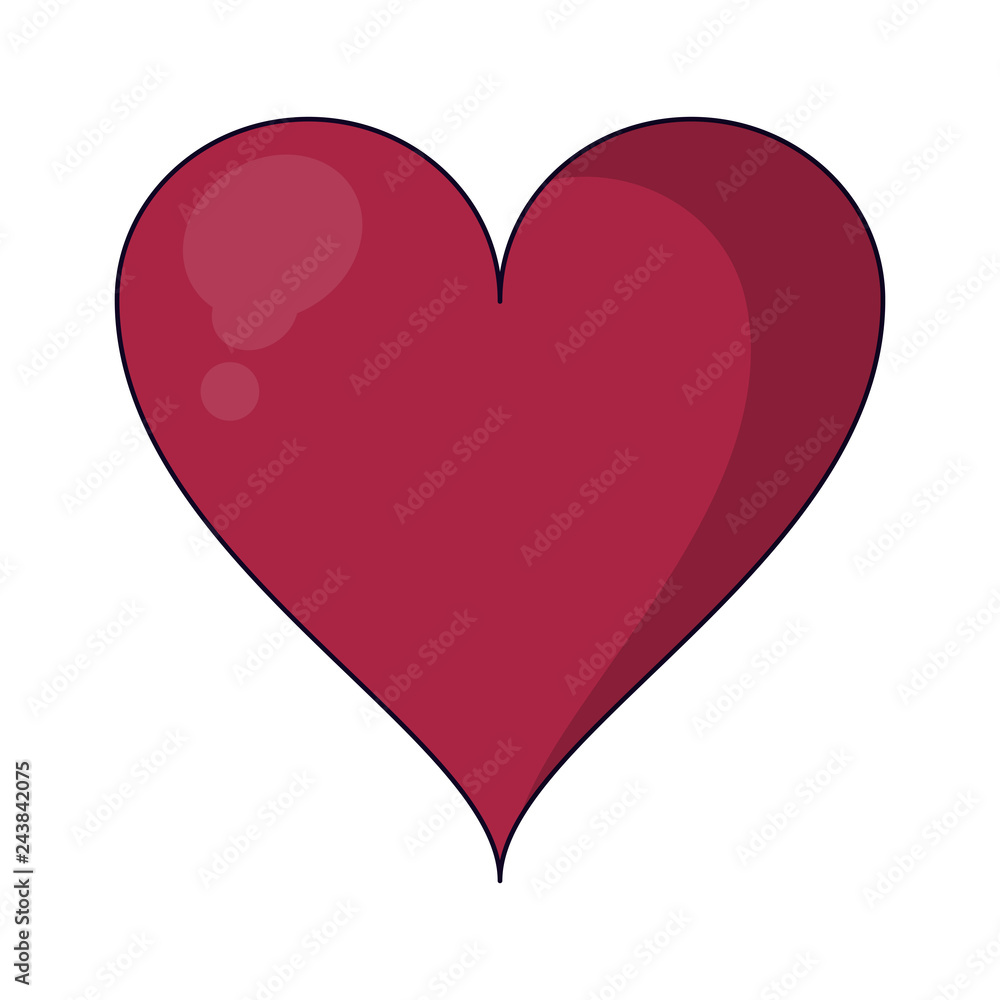 Heart romantic cartoon