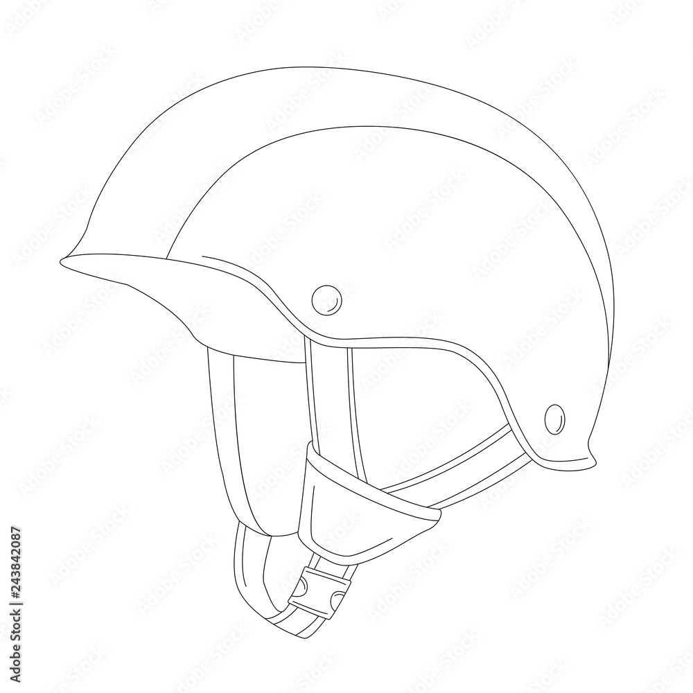 protective helmet ,vector illustration , lining draw protective helmet ,vector illustration , lining draw