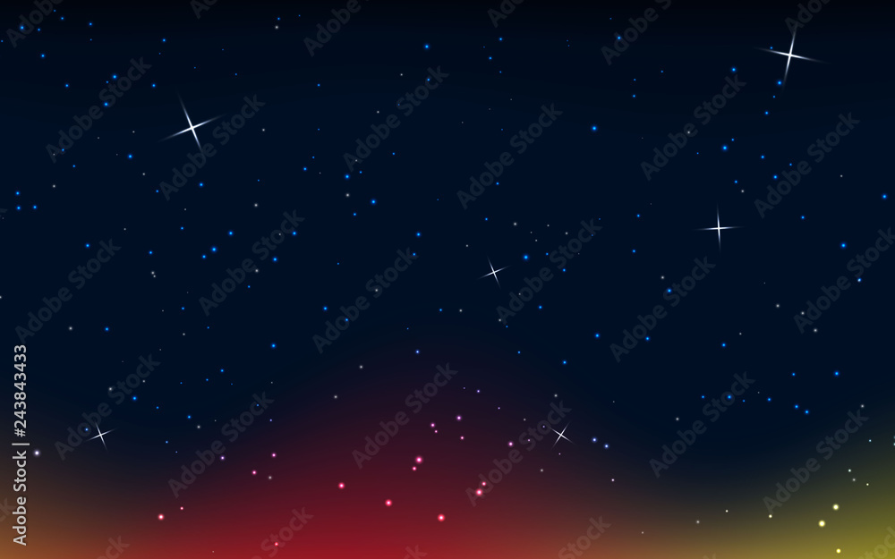 Obraz premium Abstract light background. colorful star light. black background.