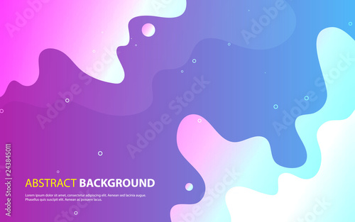 color abstract geometric background. Fluid shape composition.
