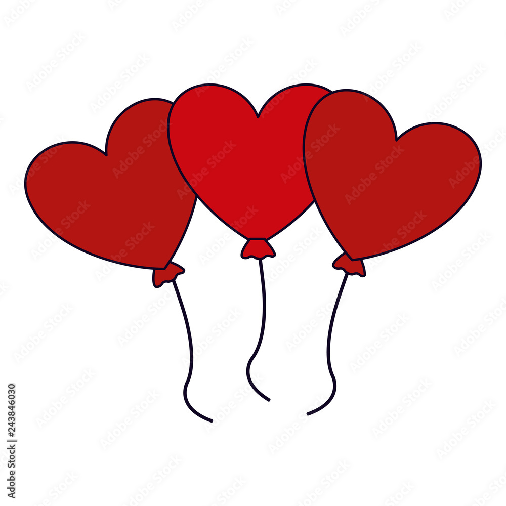 Heart balloons shaped