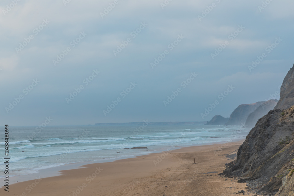 Portugal cliffs on the Atlantic ocean on a summer day Portugal cliffs on the Atlantic ocean on a summer day