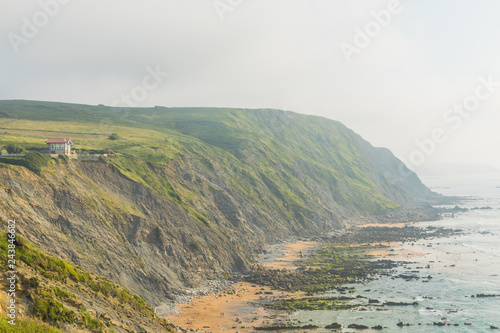 Portugal cliffs on the Atlantic ocean on a summer day photo