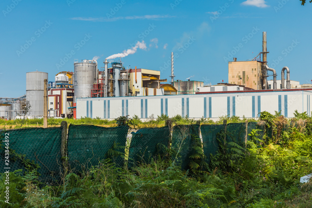 Fototapeta premium Industry with chimneys and smoke