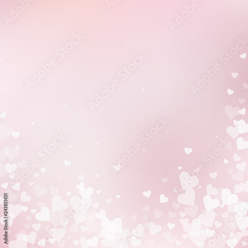 White heart love confettis. Valentine's day fallin © Begin Again