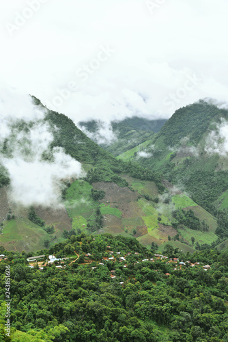 View of the village on the mountain