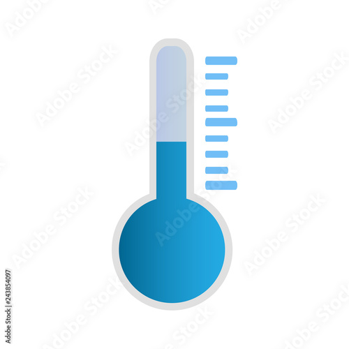 Wonderful design of the thermometer on the white background