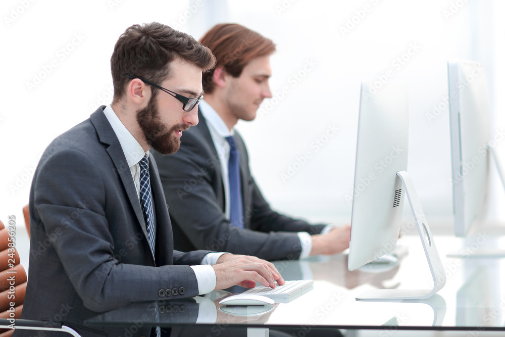 Company employees working in software development Company employees working in software development