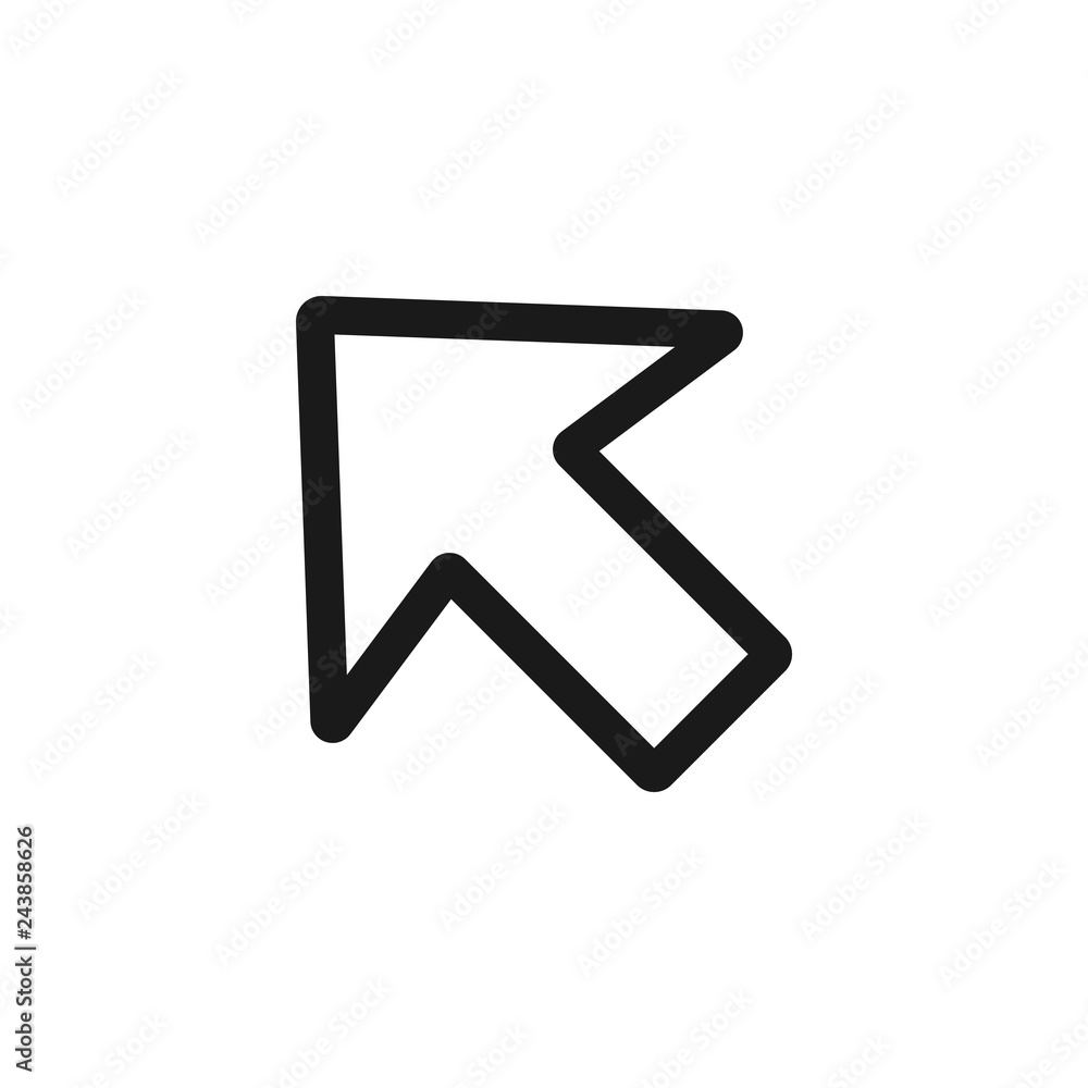 Icon of Mouse Cursor, Mouse Pointer, Mouse Arrow. Editable vector stroke Icon of Mouse Cursor, Mouse Pointer, Mouse Arrow. Editable vector stroke