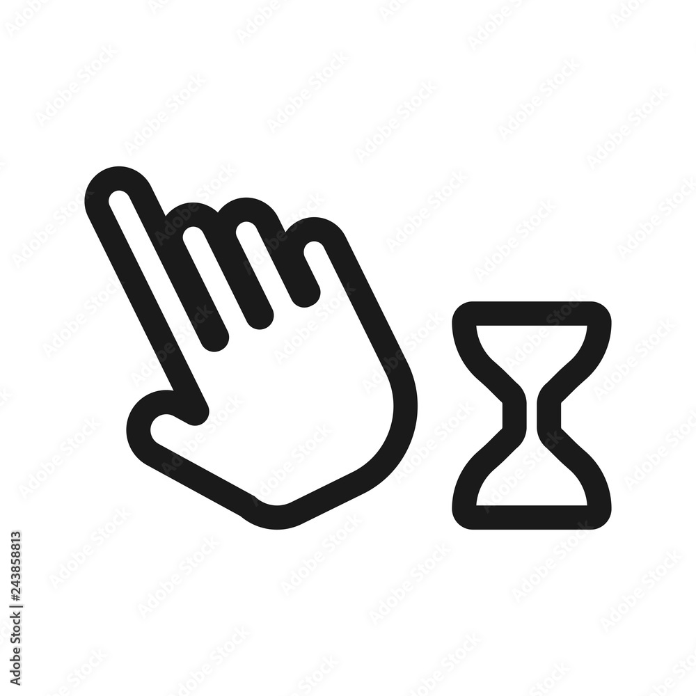 Obraz premium Icon of Mouse Cursor, Mouse Pointer, Mouse Arrow. Editable vector stroke