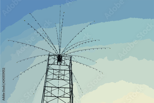 Blue sky white clouds for background