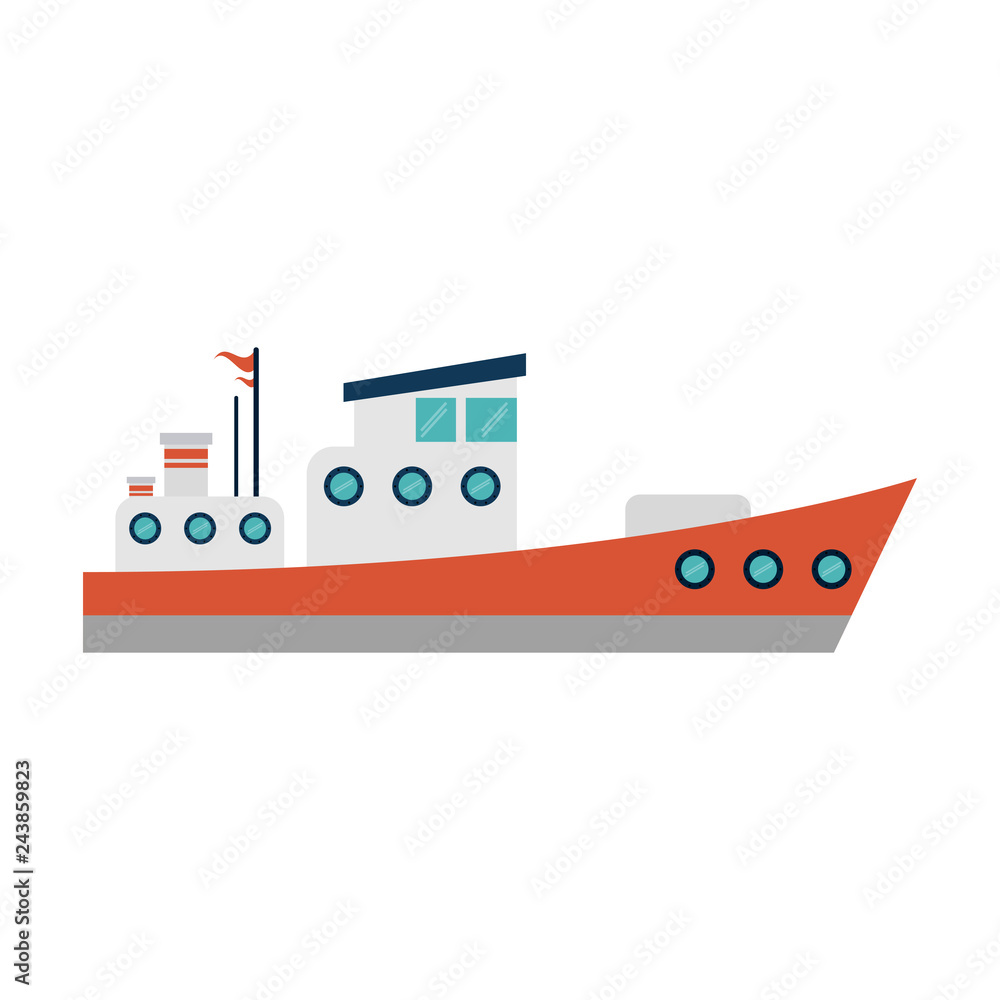 Naklejka premium Sea ship boat