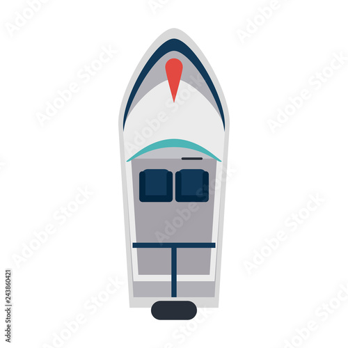 Sea boat topview