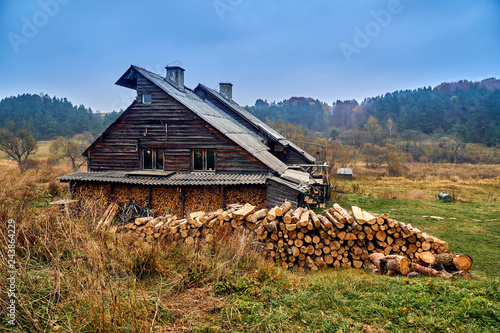 Mountain hut with the name 