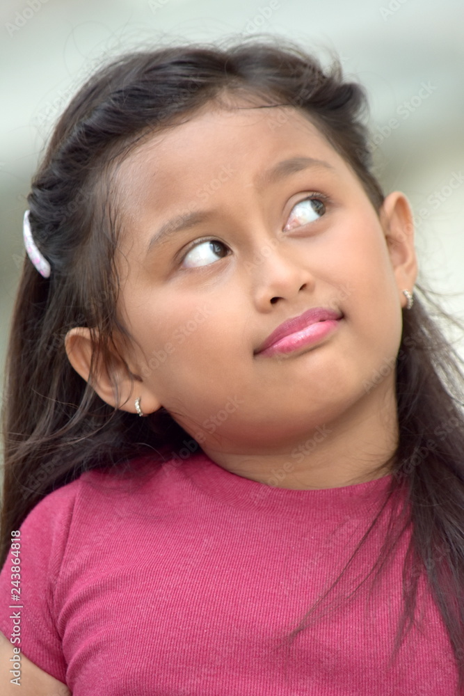 Contemplative Pretty Asian Female Tween Contemplative Pretty Asian Female Tween