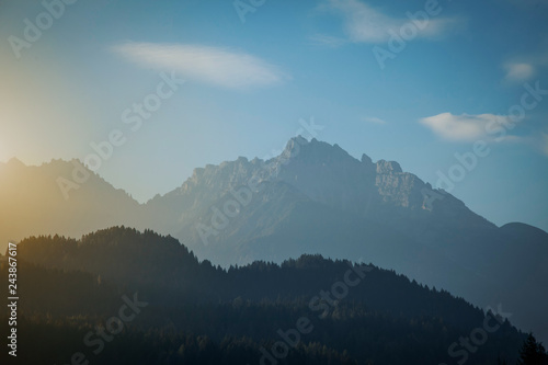 Sunrise in European Alps