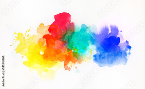 aquarell regenbogen abstrakt freigestellt