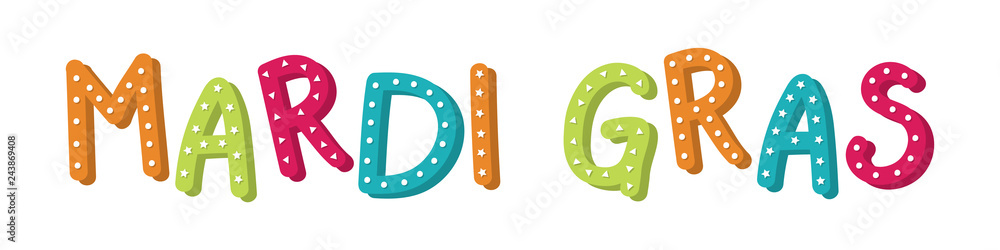 Concept of hand drawn Mardi Gras Carnaval calligraphy. Vector Concept of hand drawn Mardi Gras Carnaval calligraphy. Vector