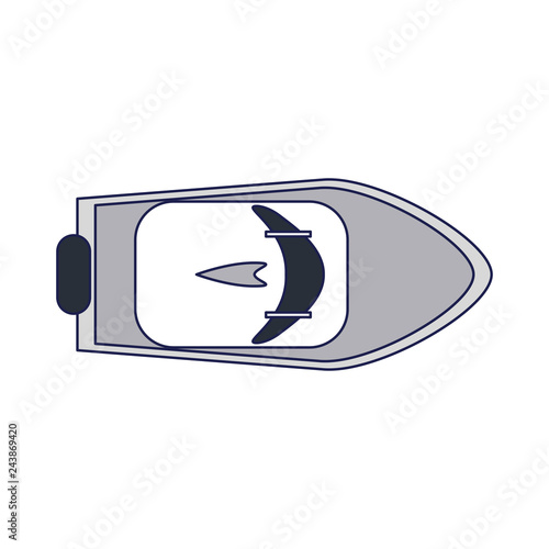 Sea boat topview