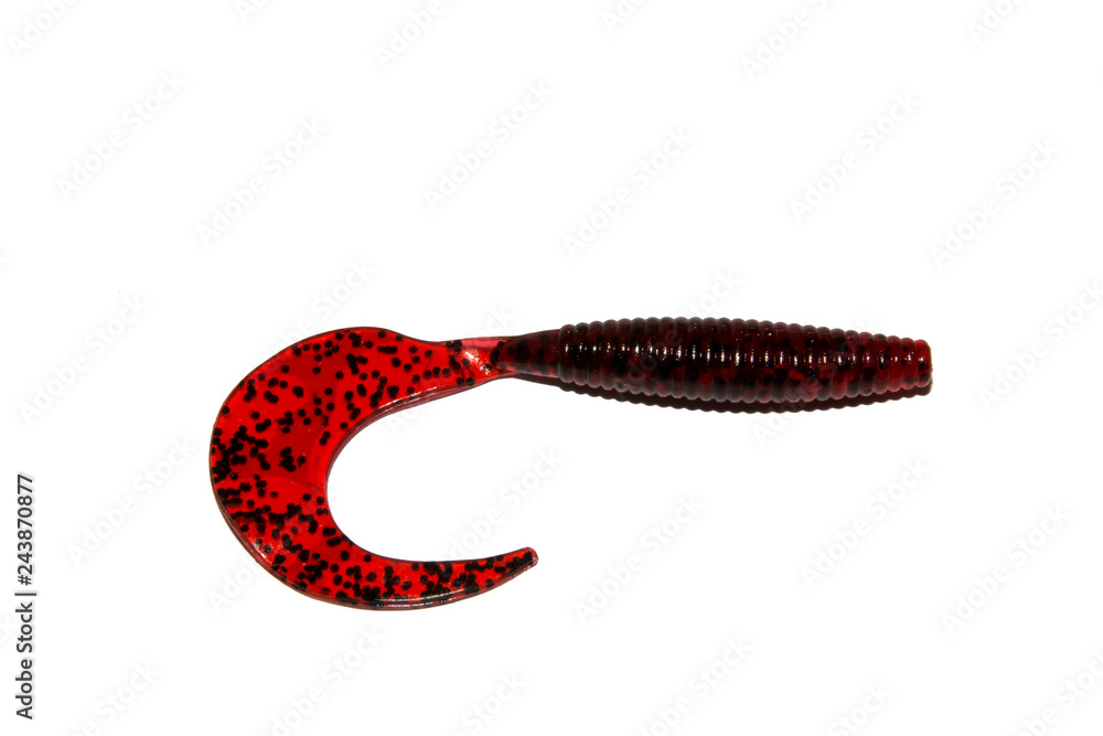 Silicone fishing lure. Bait for catching fish from edible rubber
