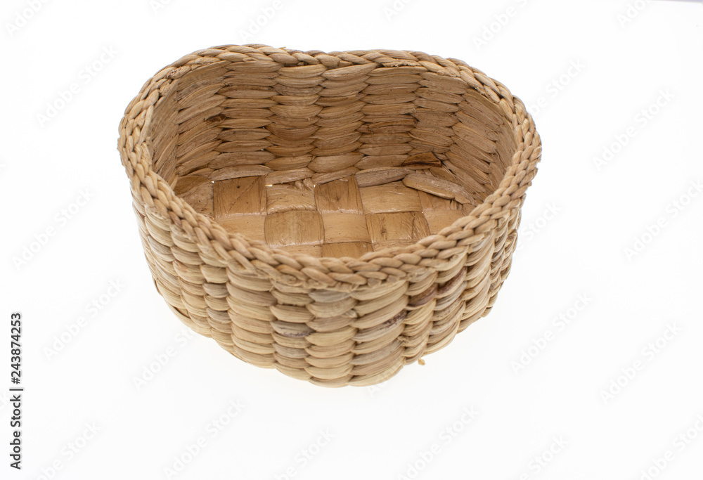 basketwork is weaved into heart shape basketwork is weaved into heart shape