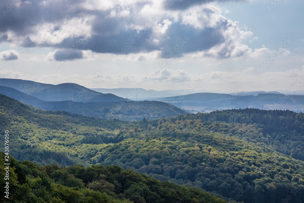 Fototapeta premium Sandstone rock formation Hohenstein in Germany
