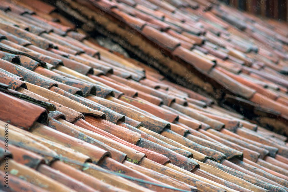 old tile roofs