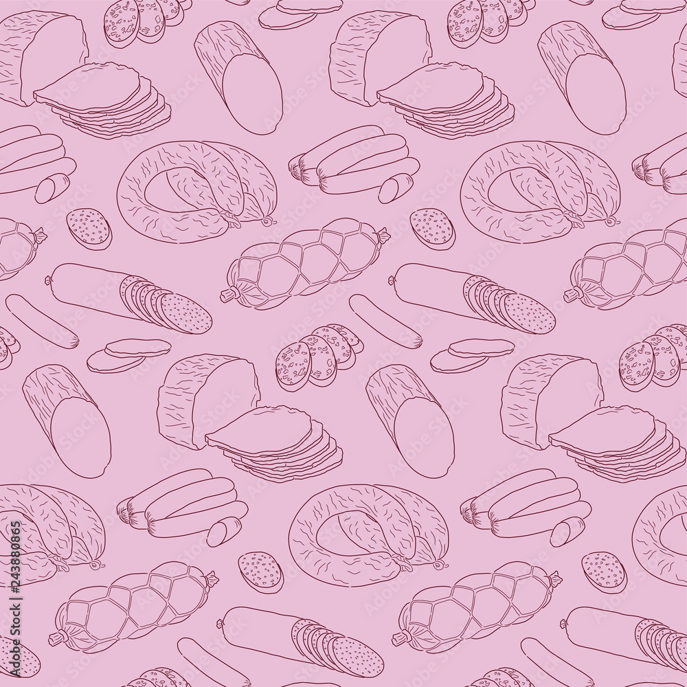seamless sausage pattern seamless sausage pattern