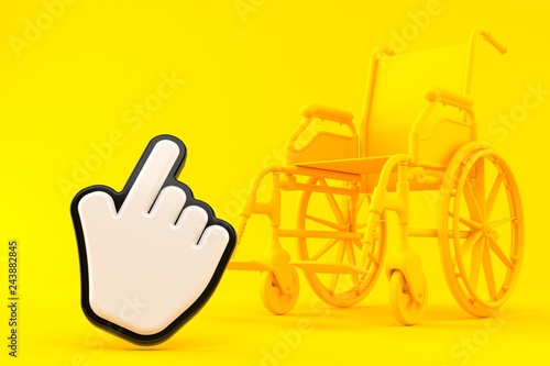 Wheelchair background with cursor
