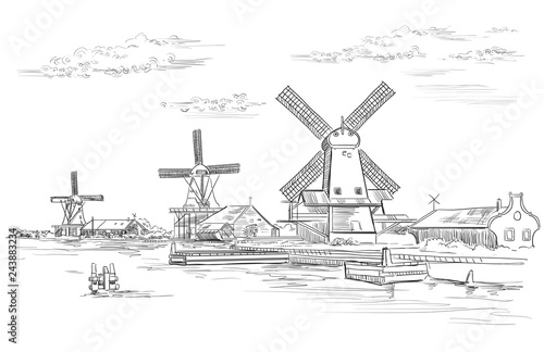 Vector hand drawing Holland 2