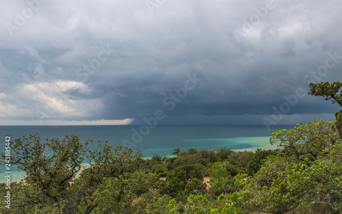 storm clouds over the sea