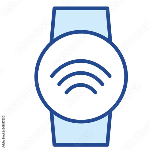Smartwatch, Uhr Vector Icon Illustration