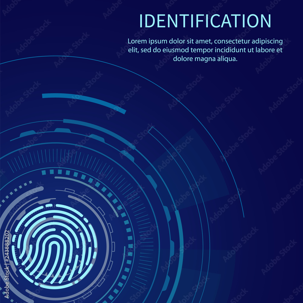 Fototapeta premium Identification Poster with Text Sample Vector