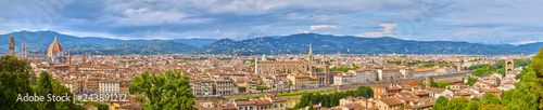 Beautiful panoramic view from the Bardini garden on Florence, in a small format.