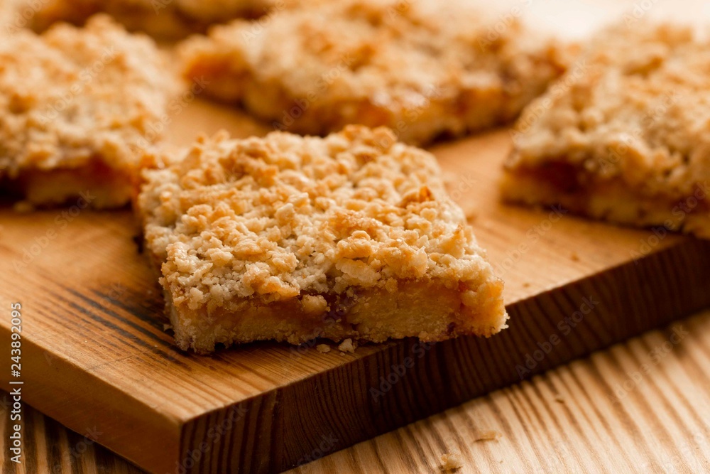 homemade apple pie on wooden background close up with copy space homemade apple pie on wooden background close up with copy space
