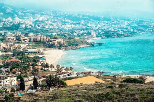 Panorama view of Ancient Byblos ruin at Jubayl, Lebanon photo