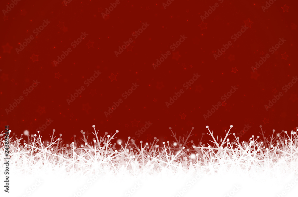 Red christmas snowflakes background.