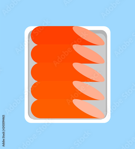 Butchery Food in Package Banger and Frankfurter
