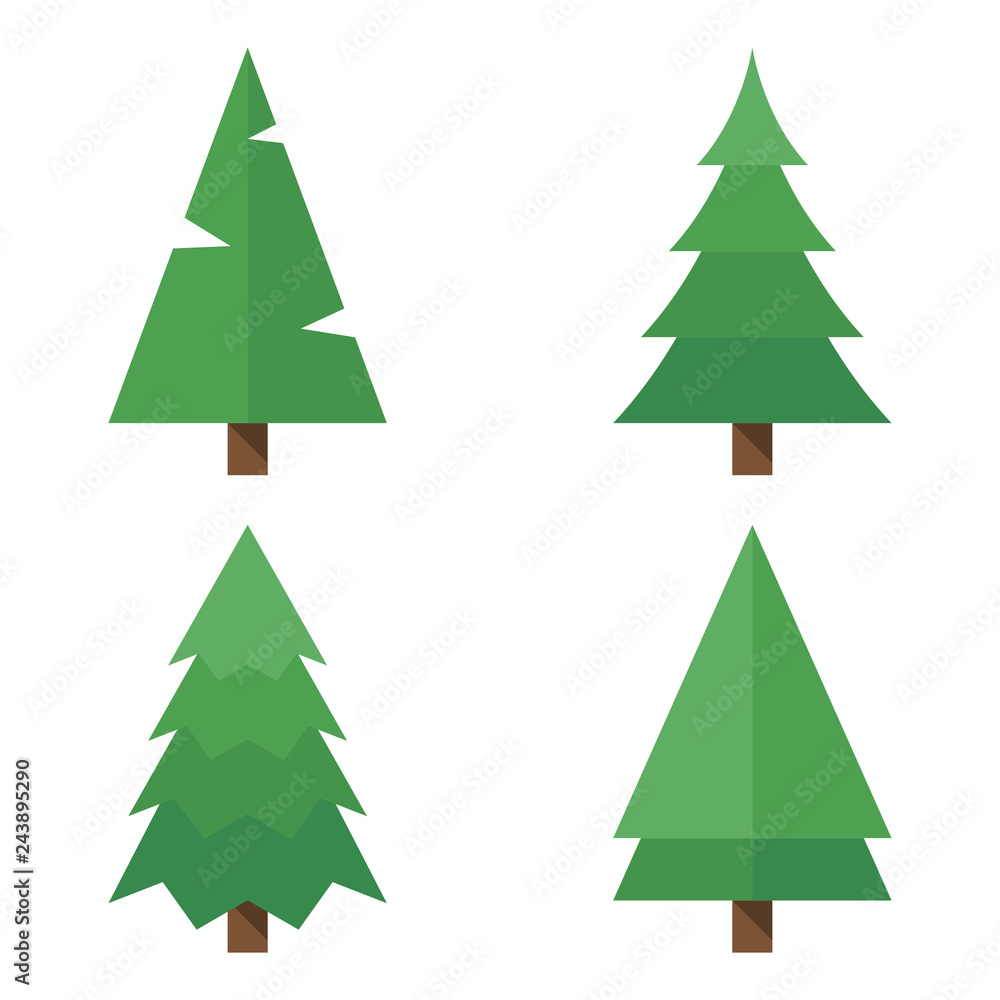 Fototapeta premium tree vector set images