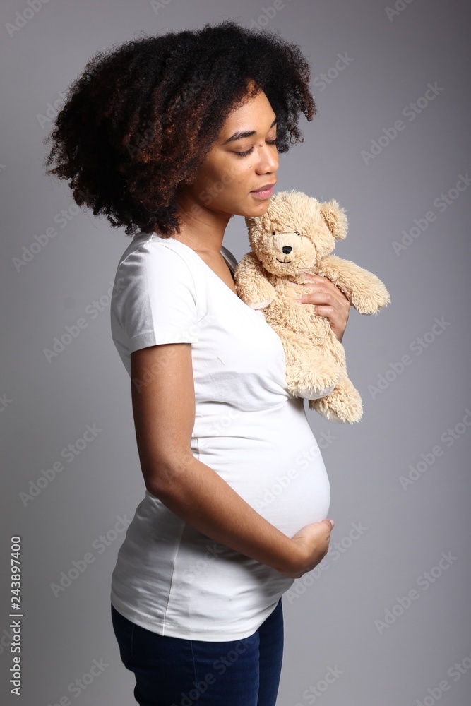 Portrait of a beautiful woman in front of a background Portrait of a beautiful woman in front of a background