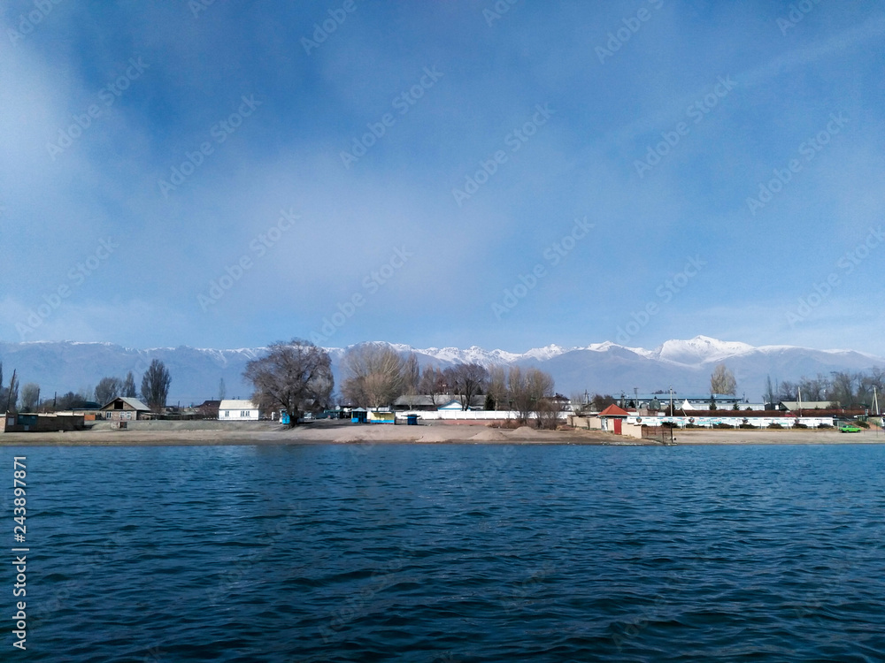 Issyk-kyl lake summer view