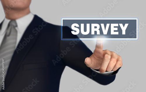 survey pushing concept 3d illustration