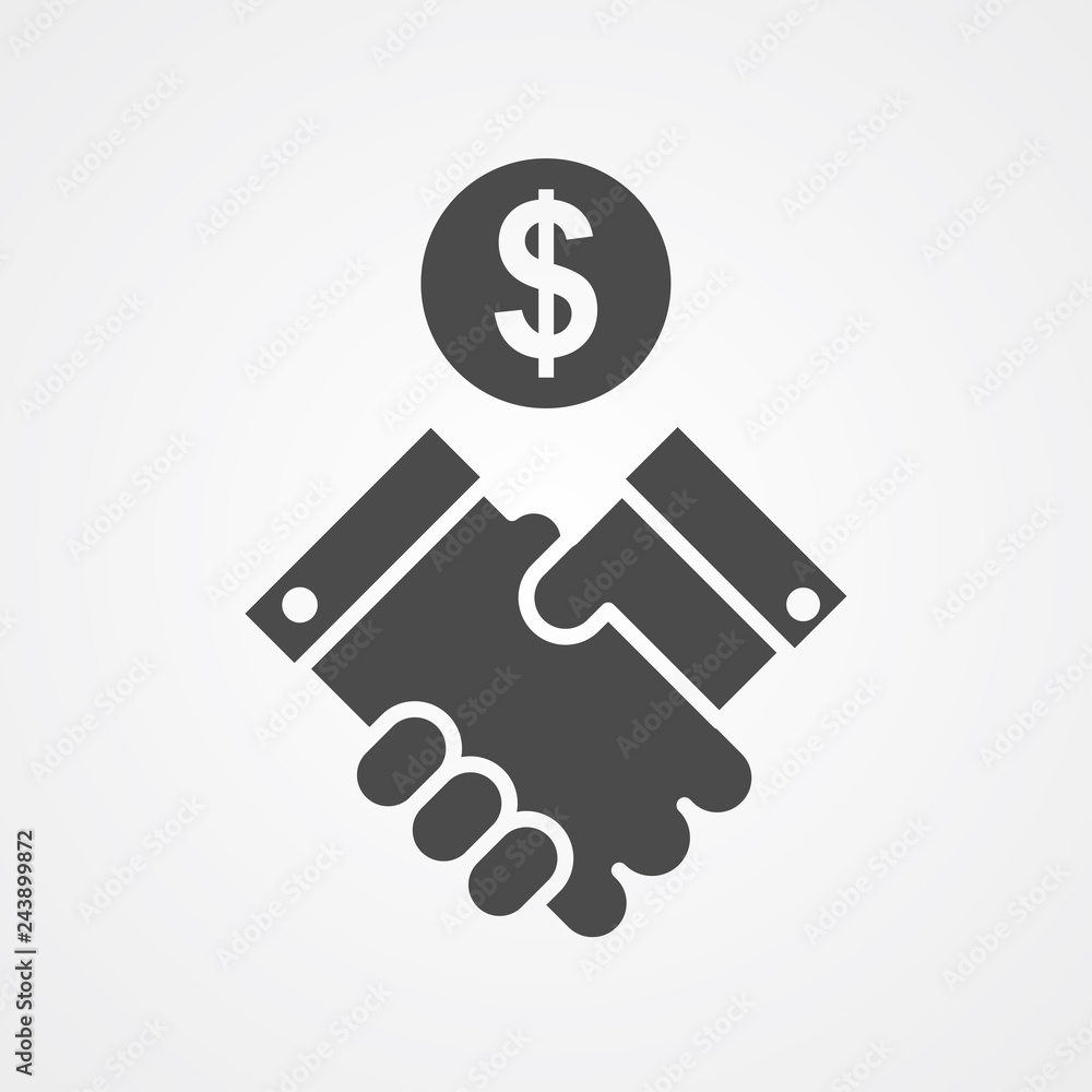 Financial agreement vector icon sign symbol Financial agreement vector icon sign symbol